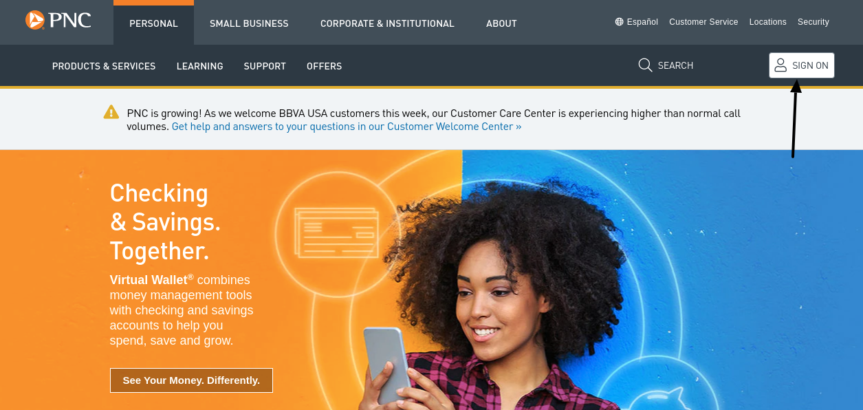 pnc bank credit card login