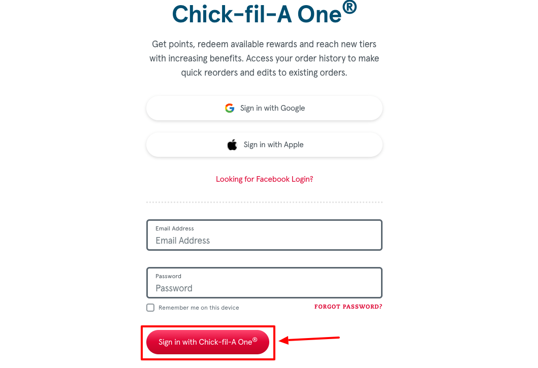 chick-fil-a login